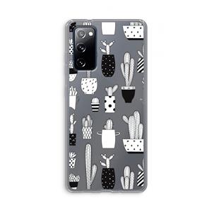 CaseCompany Cactusmotief: Samsung Galaxy S20 FE / S20 FE 5G Transparant Hoesje