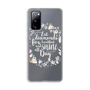 CaseCompany Diamonds: Samsung Galaxy S20 FE / S20 FE 5G Transparant Hoesje