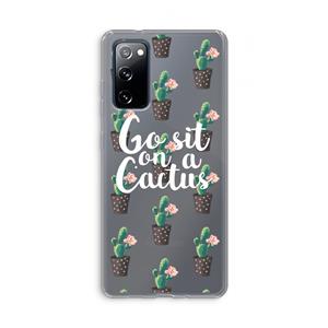 CaseCompany Cactus quote: Samsung Galaxy S20 FE / S20 FE 5G Transparant Hoesje