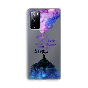 CaseCompany Stars quote: Samsung Galaxy S20 FE / S20 FE 5G Transparant Hoesje