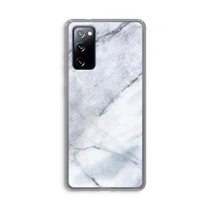 CaseCompany Witte marmer: Samsung Galaxy S20 FE / S20 FE 5G Transparant Hoesje