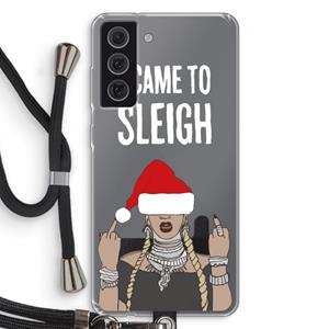 CaseCompany Came To Sleigh: Samsung Galaxy S21 FE Transparant Hoesje met koord