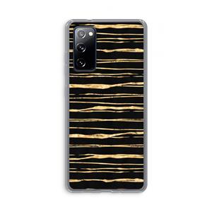 CaseCompany Gouden strepen: Samsung Galaxy S20 FE / S20 FE 5G Transparant Hoesje