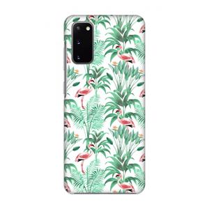 CaseCompany Flamingo bladeren: Volledig geprint Samsung Galaxy S20 Hoesje
