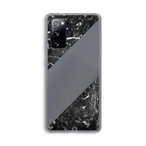 CaseCompany Zwart marmer: Samsung Galaxy S20 FE / S20 FE 5G Transparant Hoesje