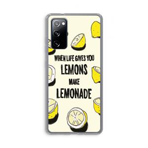 CaseCompany Lemonade: Samsung Galaxy S20 FE / S20 FE 5G Transparant Hoesje
