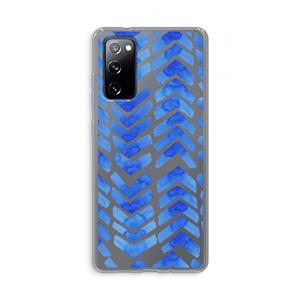 CaseCompany Blauwe pijlen: Samsung Galaxy S20 FE / S20 FE 5G Transparant Hoesje