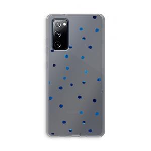 CaseCompany Blauwe stippen: Samsung Galaxy S20 FE / S20 FE 5G Transparant Hoesje