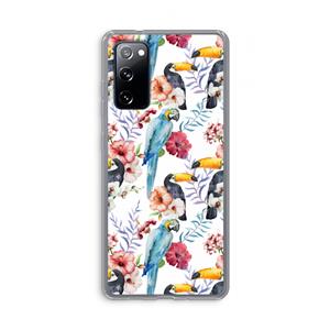 CaseCompany Bloemen tukan: Samsung Galaxy S20 FE / S20 FE 5G Transparant Hoesje