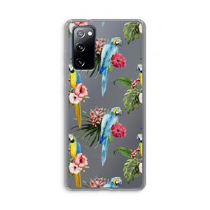 CaseCompany Kleurrijke papegaaien: Samsung Galaxy S20 FE / S20 FE 5G Transparant Hoesje