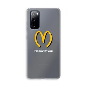 CaseCompany I'm lovin' you: Samsung Galaxy S20 FE / S20 FE 5G Transparant Hoesje