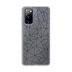 CaseCompany Geometrische lijnen zwart: Samsung Galaxy S20 FE / S20 FE 5G Transparant Hoesje