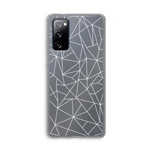 CaseCompany Geometrische lijnen wit: Samsung Galaxy S20 FE / S20 FE 5G Transparant Hoesje