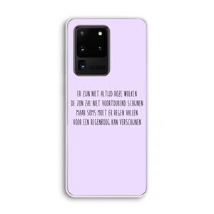 CaseCompany Regenboog: Samsung Galaxy S20 Ultra Transparant Hoesje
