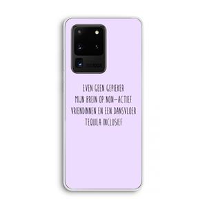 CaseCompany Tequila: Samsung Galaxy S20 Ultra Transparant Hoesje