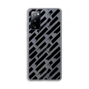 CaseCompany Zwarte vegen: Samsung Galaxy S20 FE / S20 FE 5G Transparant Hoesje