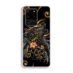 CaseCompany Huilende Wolf: Samsung Galaxy S20 Ultra Transparant Hoesje