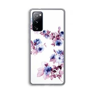 CaseCompany Waterverf bloemen: Samsung Galaxy S20 FE / S20 FE 5G Transparant Hoesje