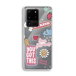 CaseCompany Positivity: Samsung Galaxy S20 Ultra Transparant Hoesje