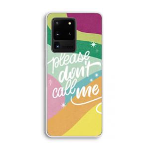CaseCompany Don't call: Samsung Galaxy S20 Ultra Transparant Hoesje
