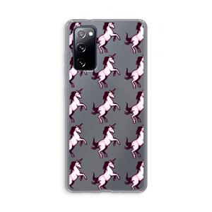 CaseCompany Musketon Unicorn: Samsung Galaxy S20 FE / S20 FE 5G Transparant Hoesje