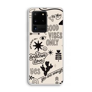 CaseCompany Good vibes: Samsung Galaxy S20 Ultra Transparant Hoesje