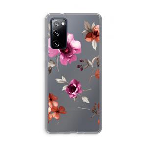 CaseCompany Geschilderde bloemen: Samsung Galaxy S20 FE / S20 FE 5G Transparant Hoesje