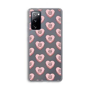 CaseCompany Chicks before dicks: Samsung Galaxy S20 FE / S20 FE 5G Transparant Hoesje