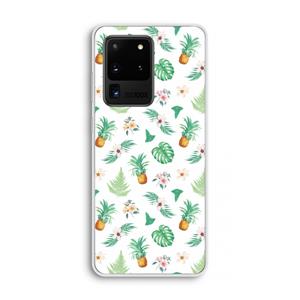 CaseCompany Ananas bladeren: Samsung Galaxy S20 Ultra Transparant Hoesje
