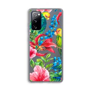 CaseCompany Papegaaien: Samsung Galaxy S20 FE / S20 FE 5G Transparant Hoesje