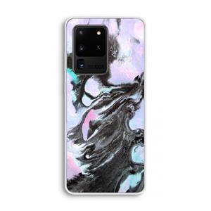 CaseCompany Pastel zwart: Samsung Galaxy S20 Ultra Transparant Hoesje
