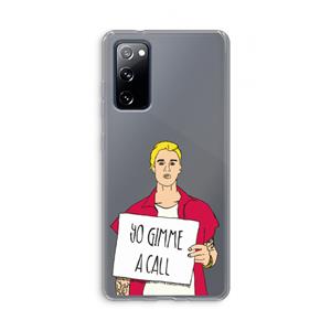 CaseCompany Gimme a call: Samsung Galaxy S20 FE / S20 FE 5G Transparant Hoesje