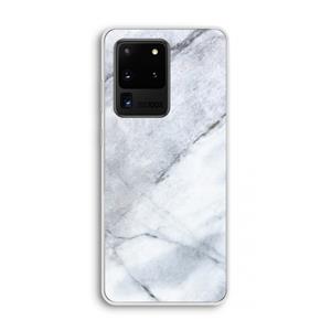 CaseCompany Witte marmer: Samsung Galaxy S20 Ultra Transparant Hoesje