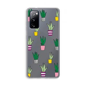 CaseCompany Sanseveria: Samsung Galaxy S20 FE / S20 FE 5G Transparant Hoesje