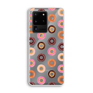 CaseCompany Donuts: Samsung Galaxy S20 Ultra Transparant Hoesje