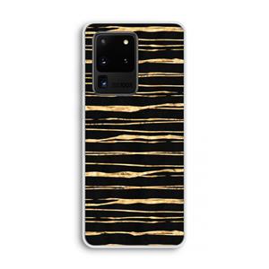 CaseCompany Gouden strepen: Samsung Galaxy S20 Ultra Transparant Hoesje