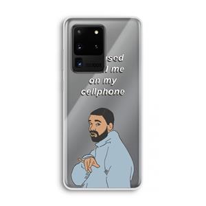 CaseCompany Hotline bling: Samsung Galaxy S20 Ultra Transparant Hoesje