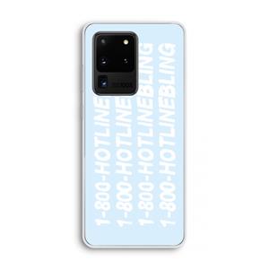 CaseCompany Hotline bling blue: Samsung Galaxy S20 Ultra Transparant Hoesje