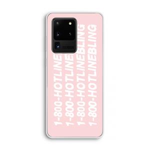 CaseCompany Hotline bling pink: Samsung Galaxy S20 Ultra Transparant Hoesje