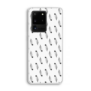 CaseCompany Pluimen: Samsung Galaxy S20 Ultra Transparant Hoesje