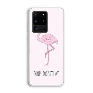 CaseCompany Pink positive: Samsung Galaxy S20 Ultra Transparant Hoesje