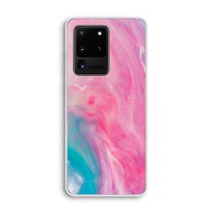 CaseCompany Roze explosie: Samsung Galaxy S20 Ultra Transparant Hoesje