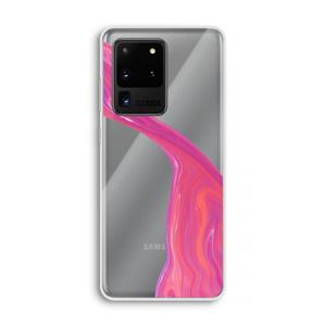 CaseCompany Paarse stroom: Samsung Galaxy S20 Ultra Transparant Hoesje