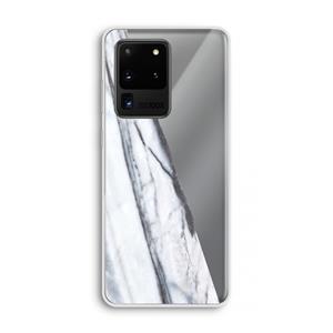 CaseCompany Gestreepte marmer: Samsung Galaxy S20 Ultra Transparant Hoesje