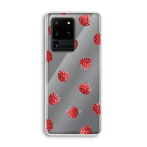 CaseCompany Framboosjes: Samsung Galaxy S20 Ultra Transparant Hoesje