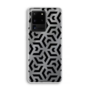 CaseCompany Crazy pattern: Samsung Galaxy S20 Ultra Transparant Hoesje