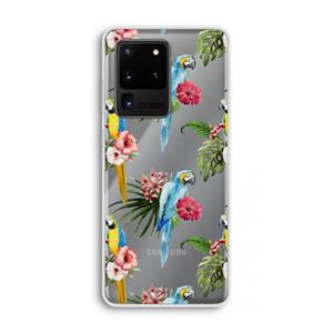 CaseCompany Kleurrijke papegaaien: Samsung Galaxy S20 Ultra Transparant Hoesje