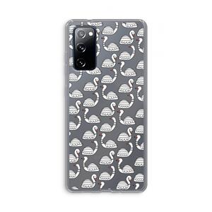 CaseCompany Zwanen: Samsung Galaxy S20 FE / S20 FE 5G Transparant Hoesje