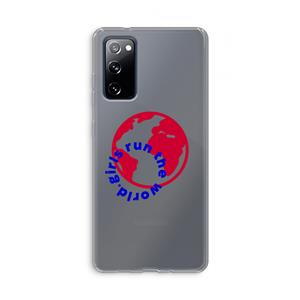 CaseCompany Run The World: Samsung Galaxy S20 FE / S20 FE 5G Transparant Hoesje