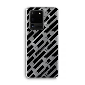 CaseCompany Zwarte vegen: Samsung Galaxy S20 Ultra Transparant Hoesje